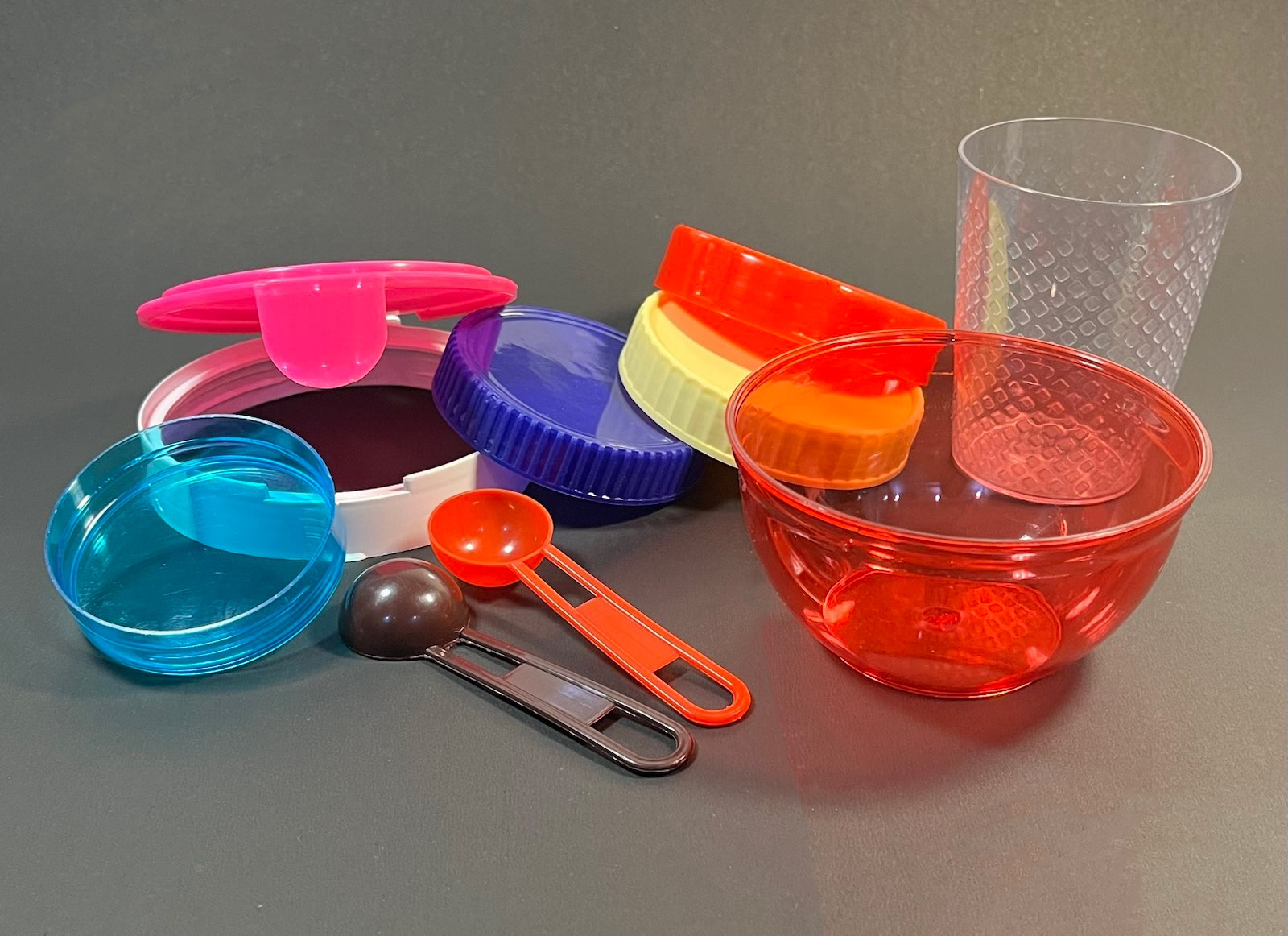 Durable household storage jar plastic caps by A.R. Plastics