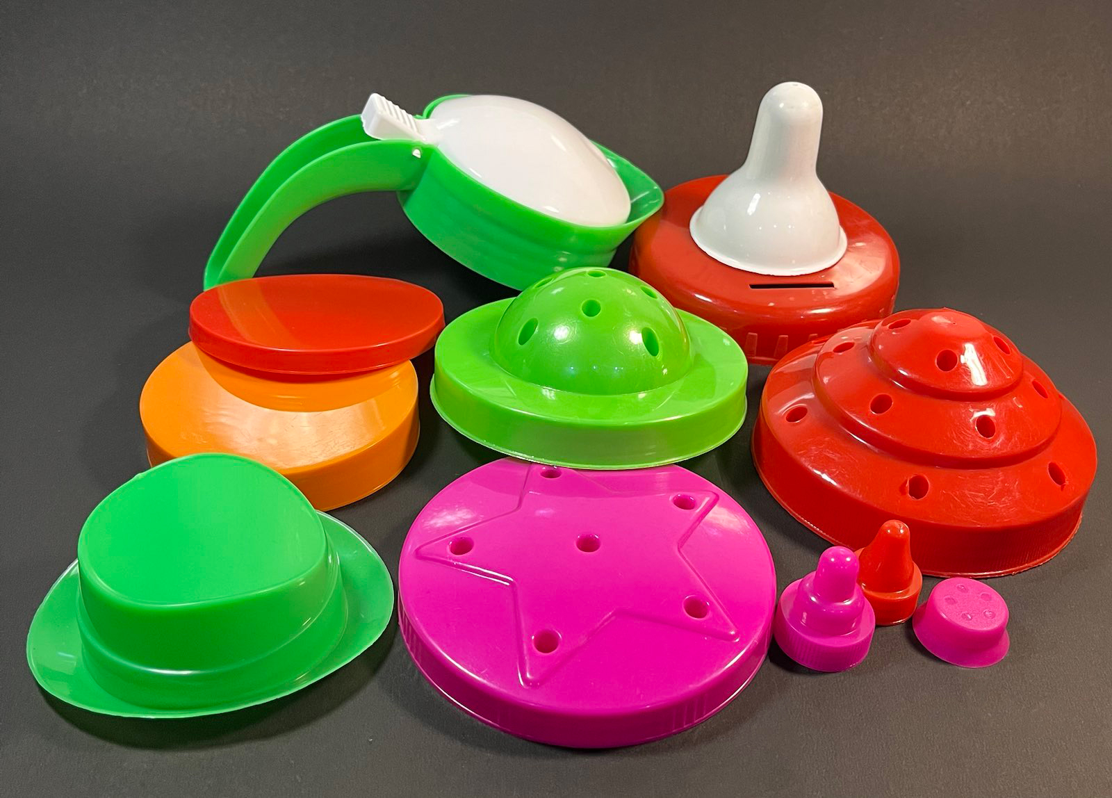 Confectionery and candy jar plastic caps by A.R. Plastics